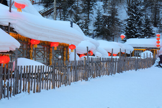 中国雪乡全景