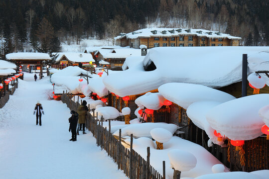 中国雪乡全景