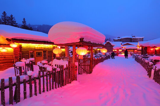 中国雪乡夜景