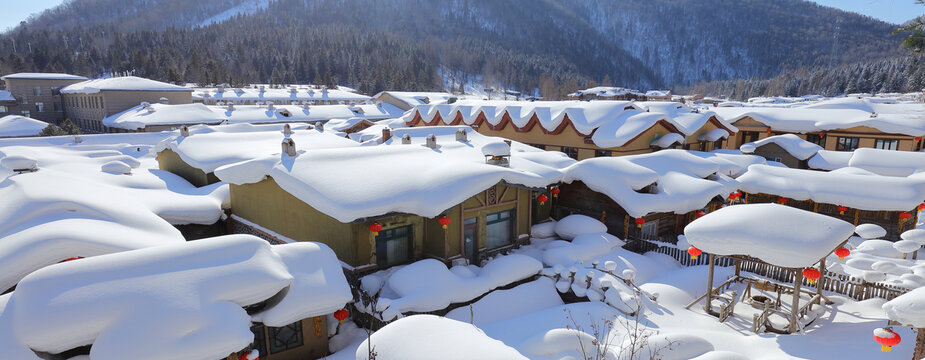 中国雪乡全景