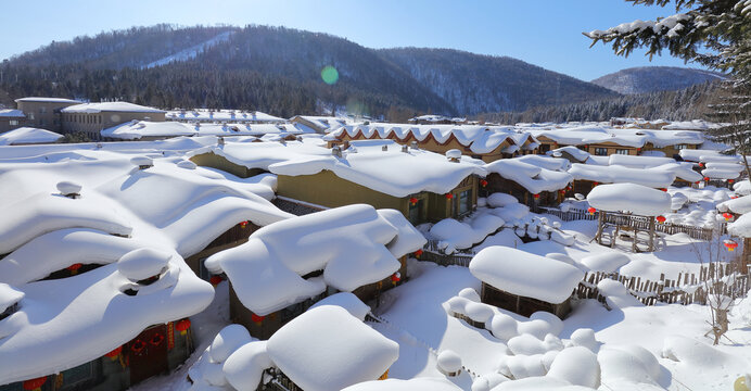 中国雪乡全景