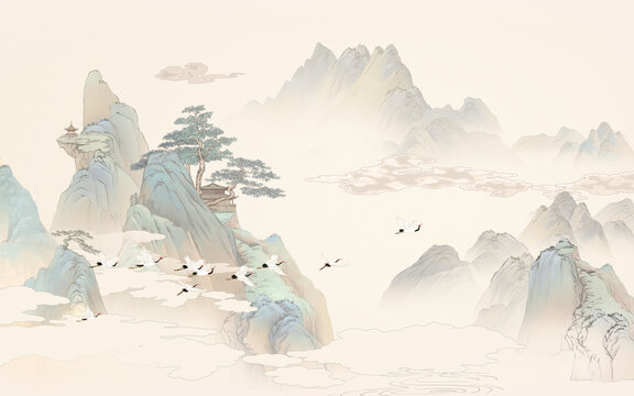 新中式水墨山水