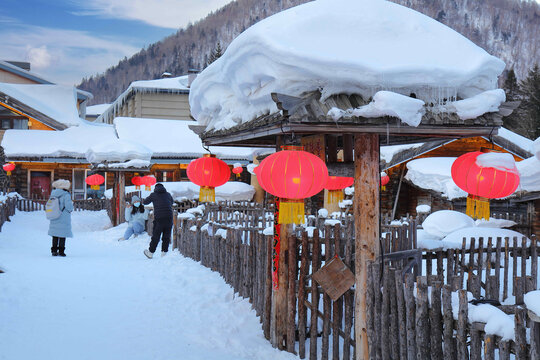 中国雪乡全景