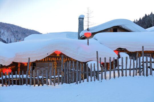 中国雪乡全景