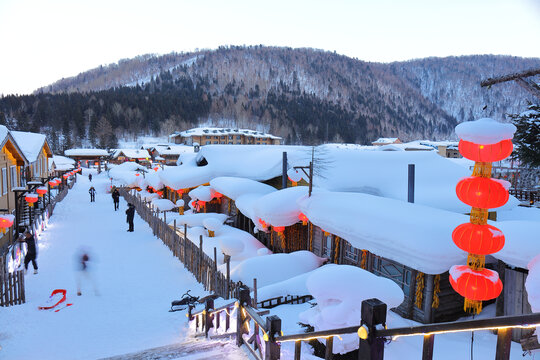 中国雪乡全景