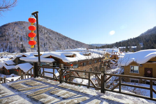 中国雪乡全景