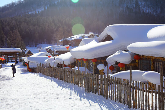 中国雪乡全景