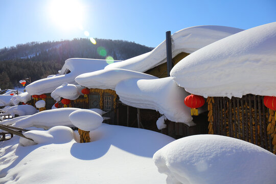 中国雪乡全景