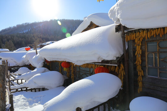 中国雪乡全景