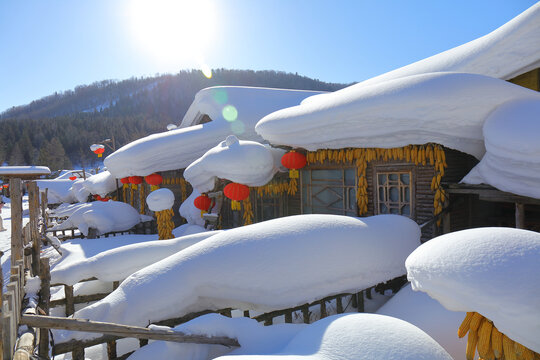 中国雪乡全景