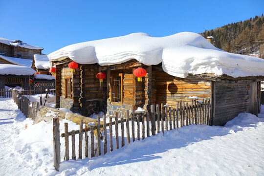 中国雪乡全景