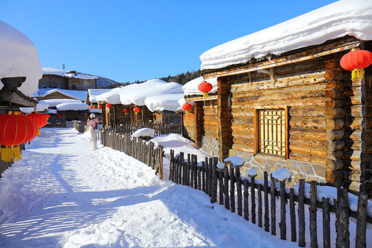 中国雪乡全景