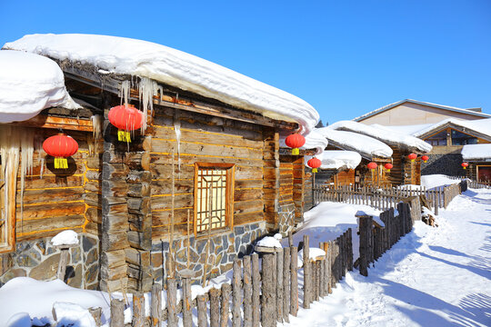 中国雪乡全景