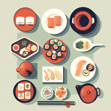 日式料理卡通