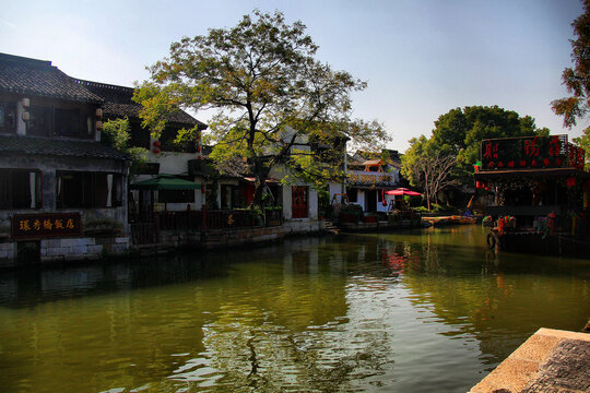 西塘水乡风景西塘船坞