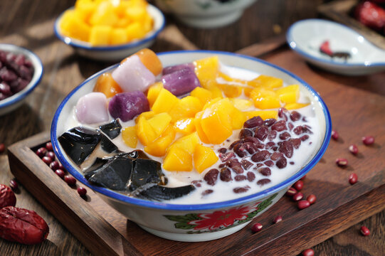 芋圆红豆芒果捞