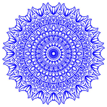 蓝色青花纹