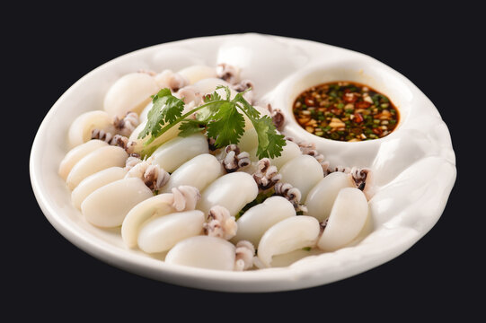 白灼墨鱼仔