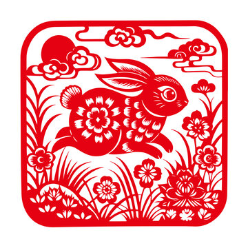 兔子剪纸