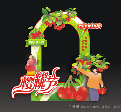 樱桃节拍照道具