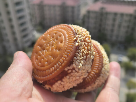 芝麻南瓜饼