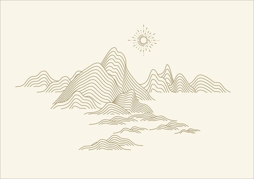 山水线条