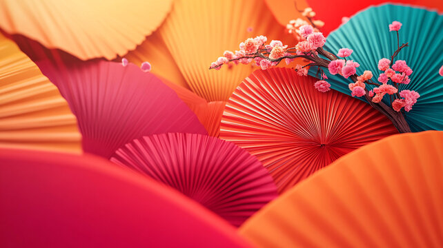 新年纸扇花