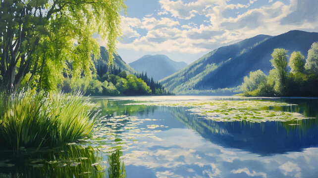 宽屏风景画