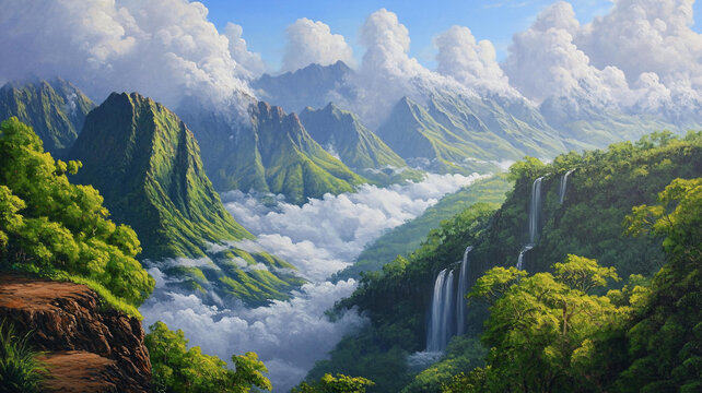 宽屏风景画