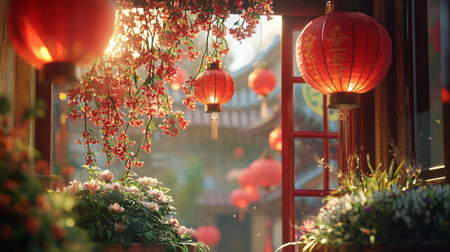 宫灯迎春