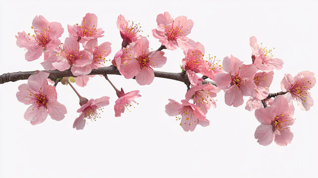 桃花高清白底