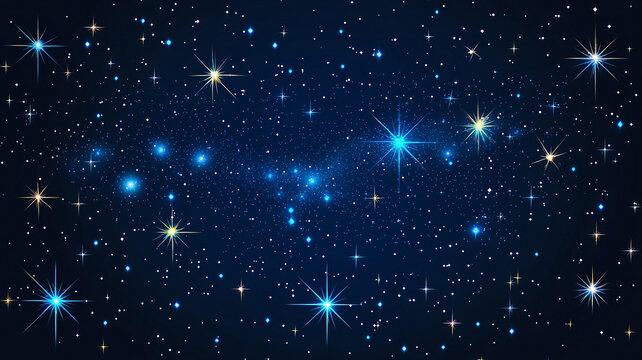 深蓝色星光点点
