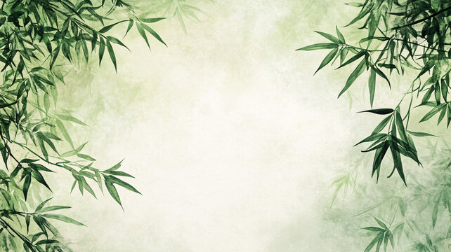 唯美竹叶背景
