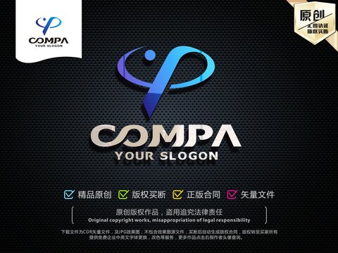P字母LOGO设计