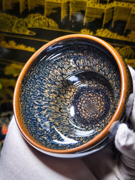中国陶瓷建盏花纹