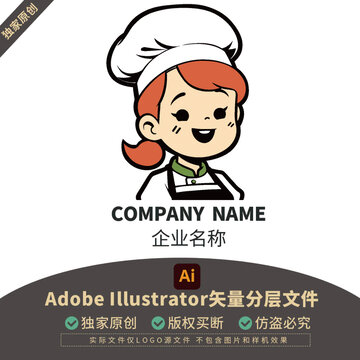 餐饮LOGO品牌文创卡通插图IP时尚潮流