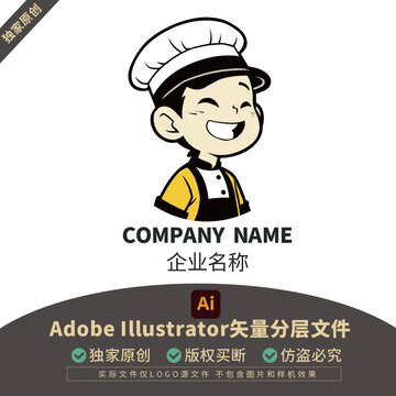 餐饮LOGO网红矢量形象培训品牌服装教育