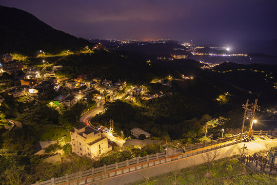 九份老街夜景