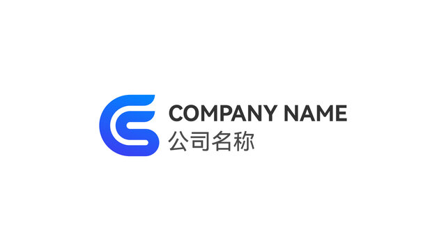 CS字母LOGO设计科技互联网安全