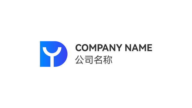 YD字母LOGO设计互联网科技公司品牌