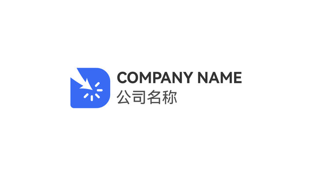 D字母logo设计公司品牌科技互联网
