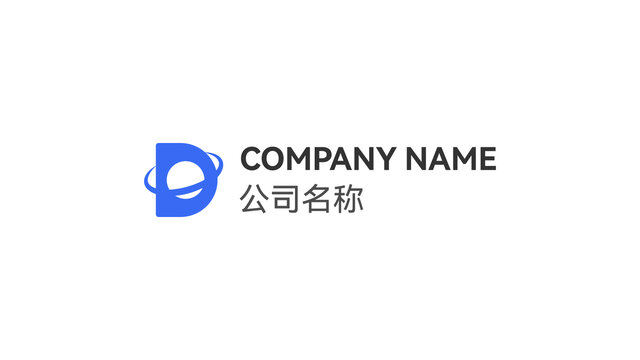D字母LOGO设计科技互联网AI大数据