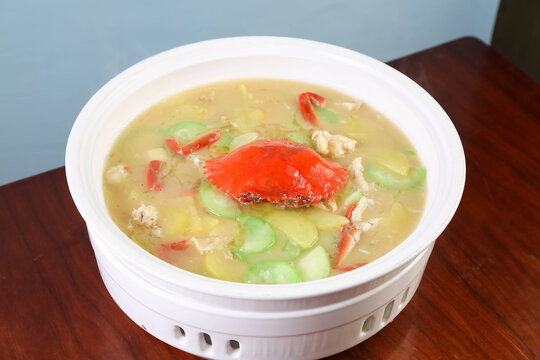 青蟹土豆丝瓜羹