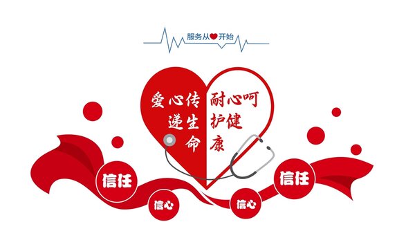医院文化墙医疗社区文化墙医院标语墙