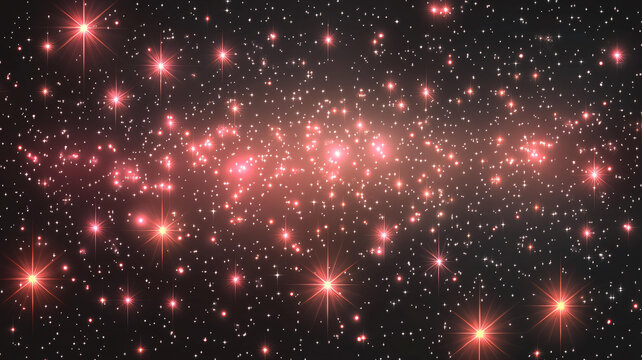 暗红色星光点点