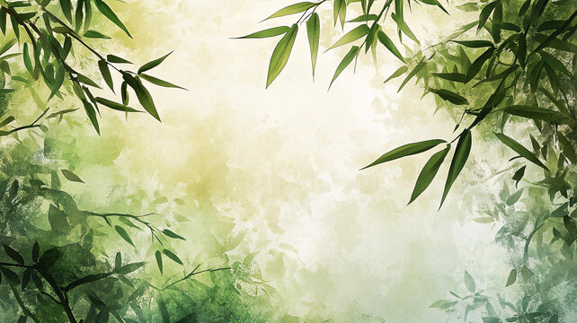 唯美竹叶背景