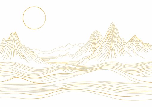新中式山水画背景