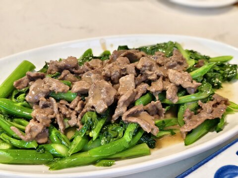 芥兰炒牛肉
