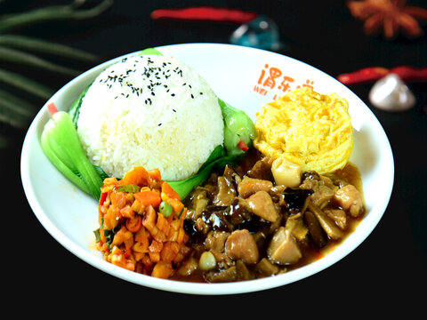 鱼香茄子盖饭