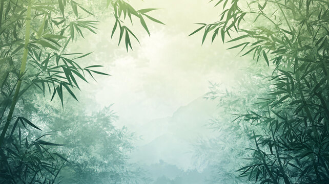 唯美竹林背景